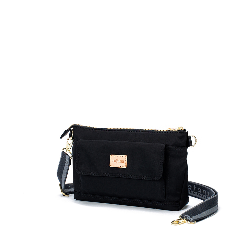 Soldier 趣淘樂遊斜背包-亮黑色