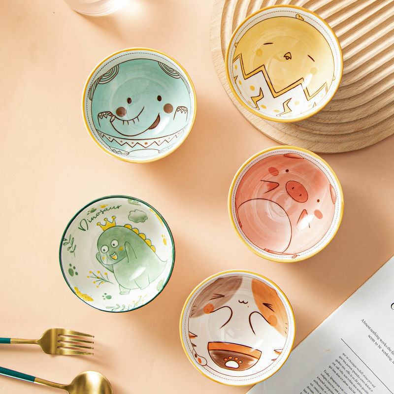 4.5吋條紋陶瓷碗 / 輕鬆購五金百貨 / 現貨 / 07-28-02