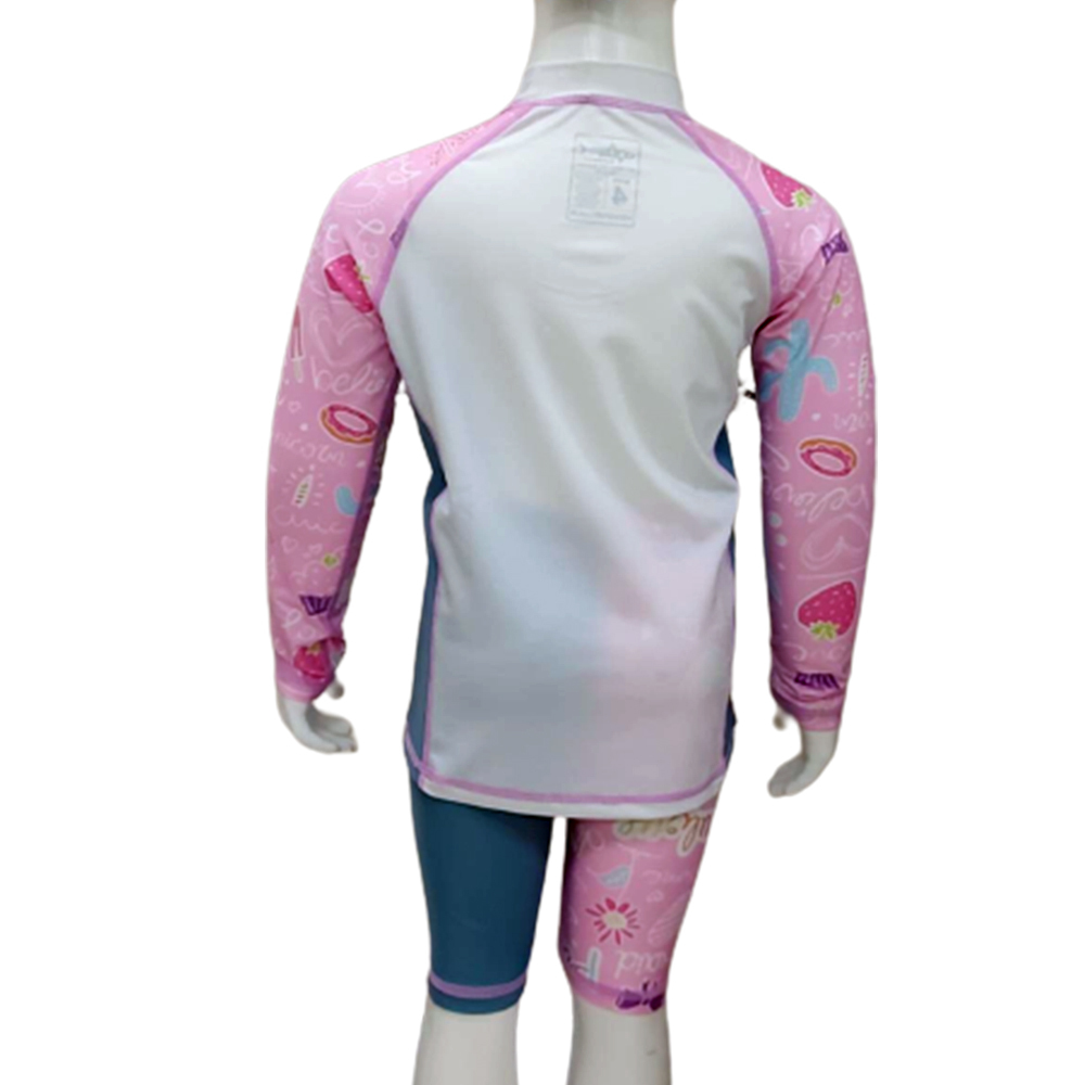 Aquasport 粉紅甜心兒童游泳防晒長袖套裝