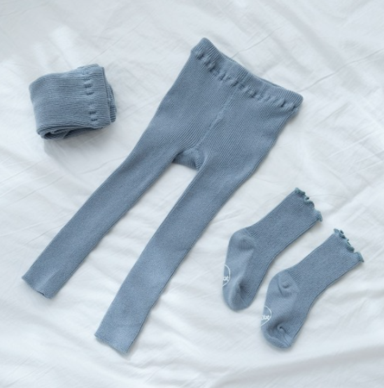 Dot to Dot DOTPURE 彈性緊身褲&飛邊襪兩件套