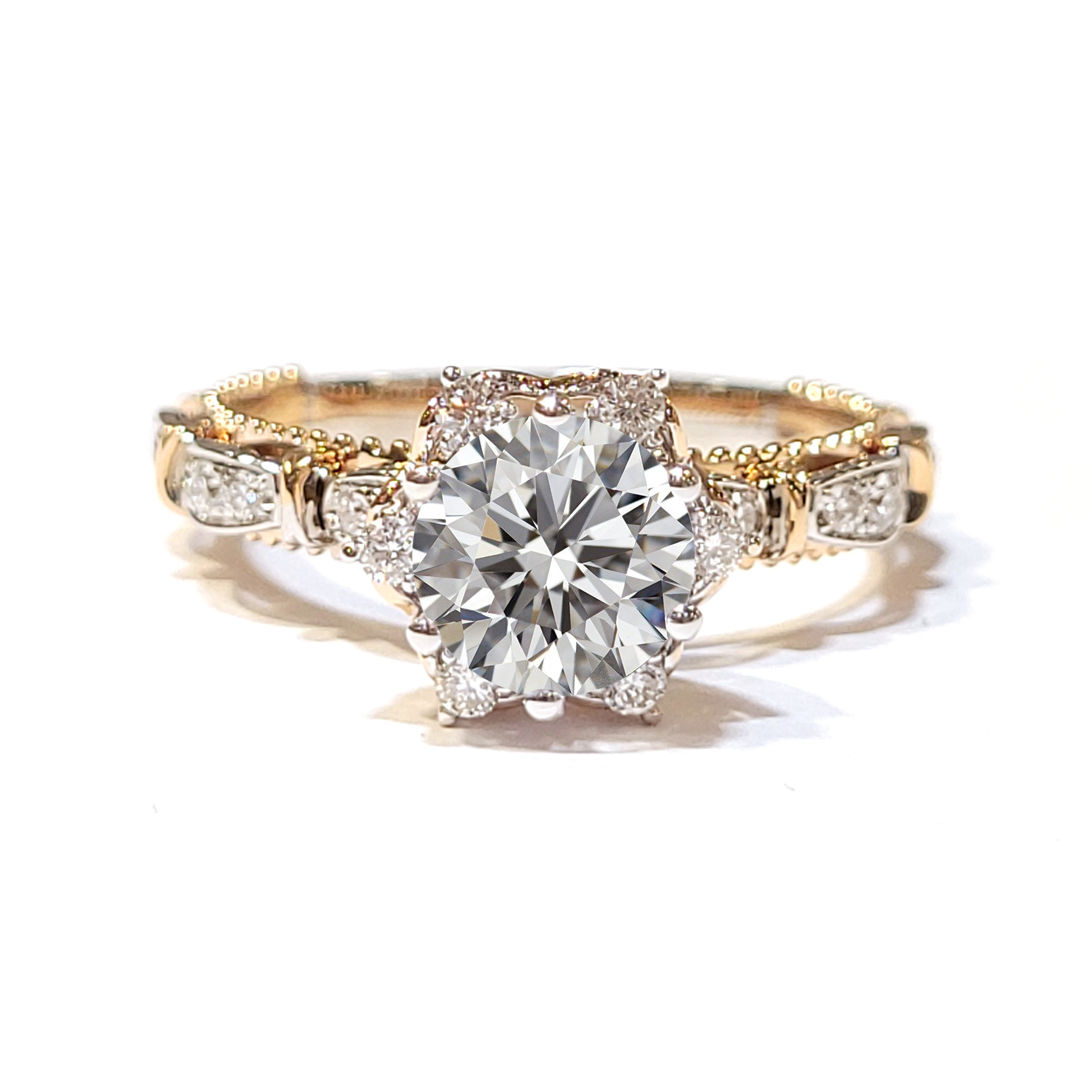 18K白金/玫瑰金天然鑽石戒指托