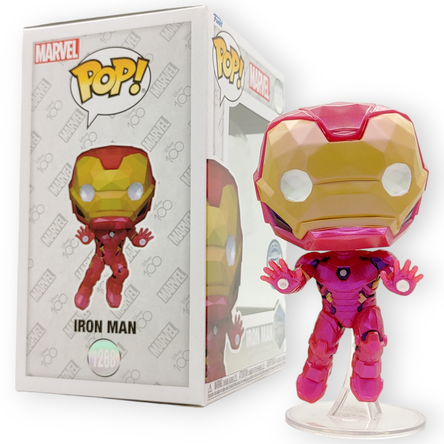 FUNKO POP<迪士尼100週年_MARVEL>Iron Man(鑽石切割版)-No.1268