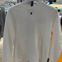 [S] BEENTRILL SHAKE SHAKE HASHTAG LONG SLEEVE SHIRT,WHITE, BA223TL003-WH (SBT126)