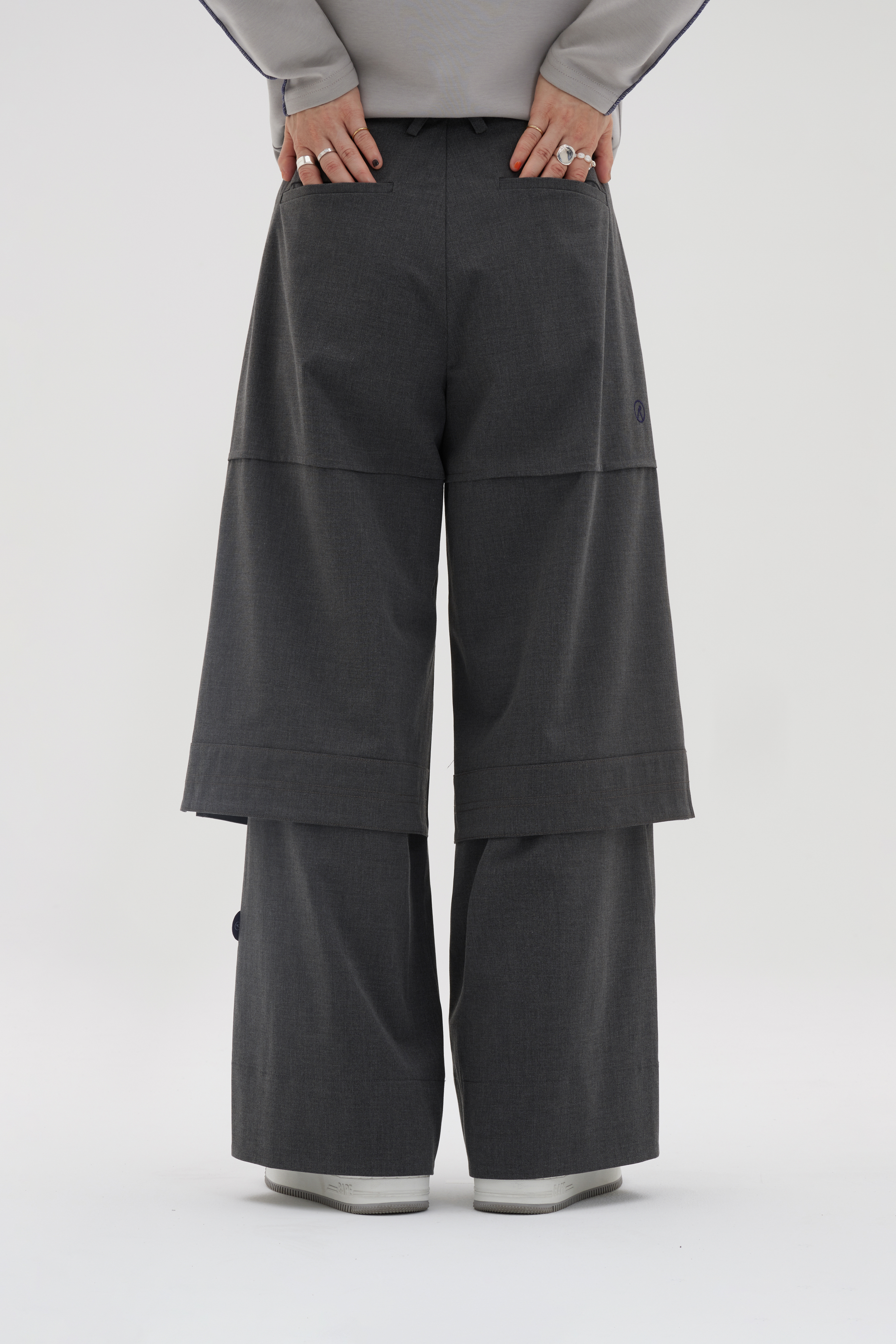 Double-Layer Trousers | Dark Gray