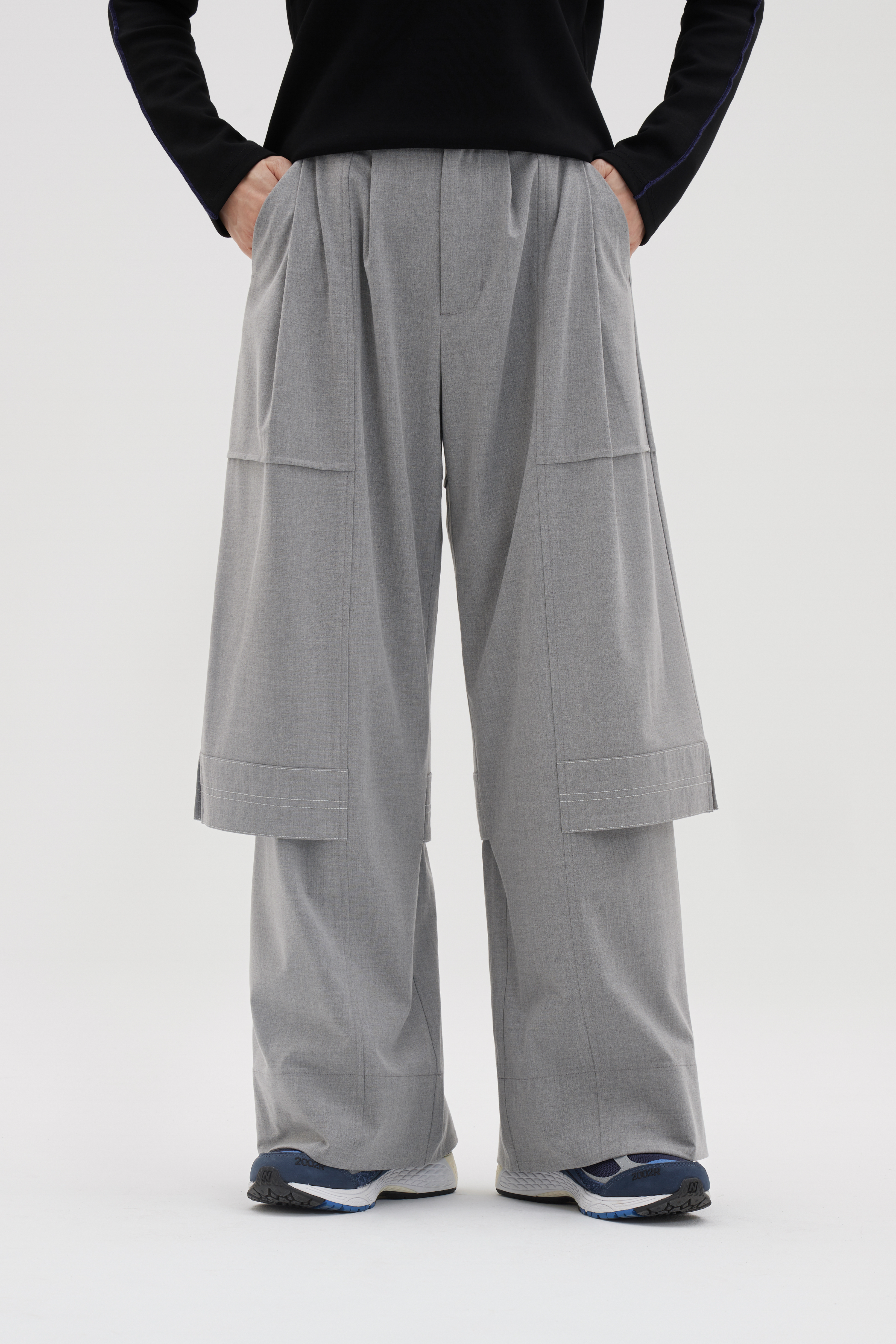 Double-Layer Trousers | Light Gray