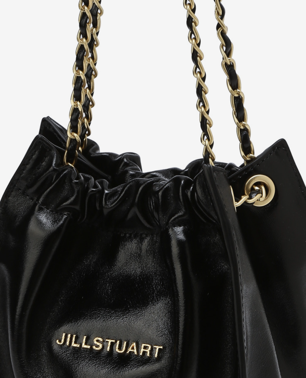韓國JillStuart Coco chain Black Gold Logo Chain Mini Shou