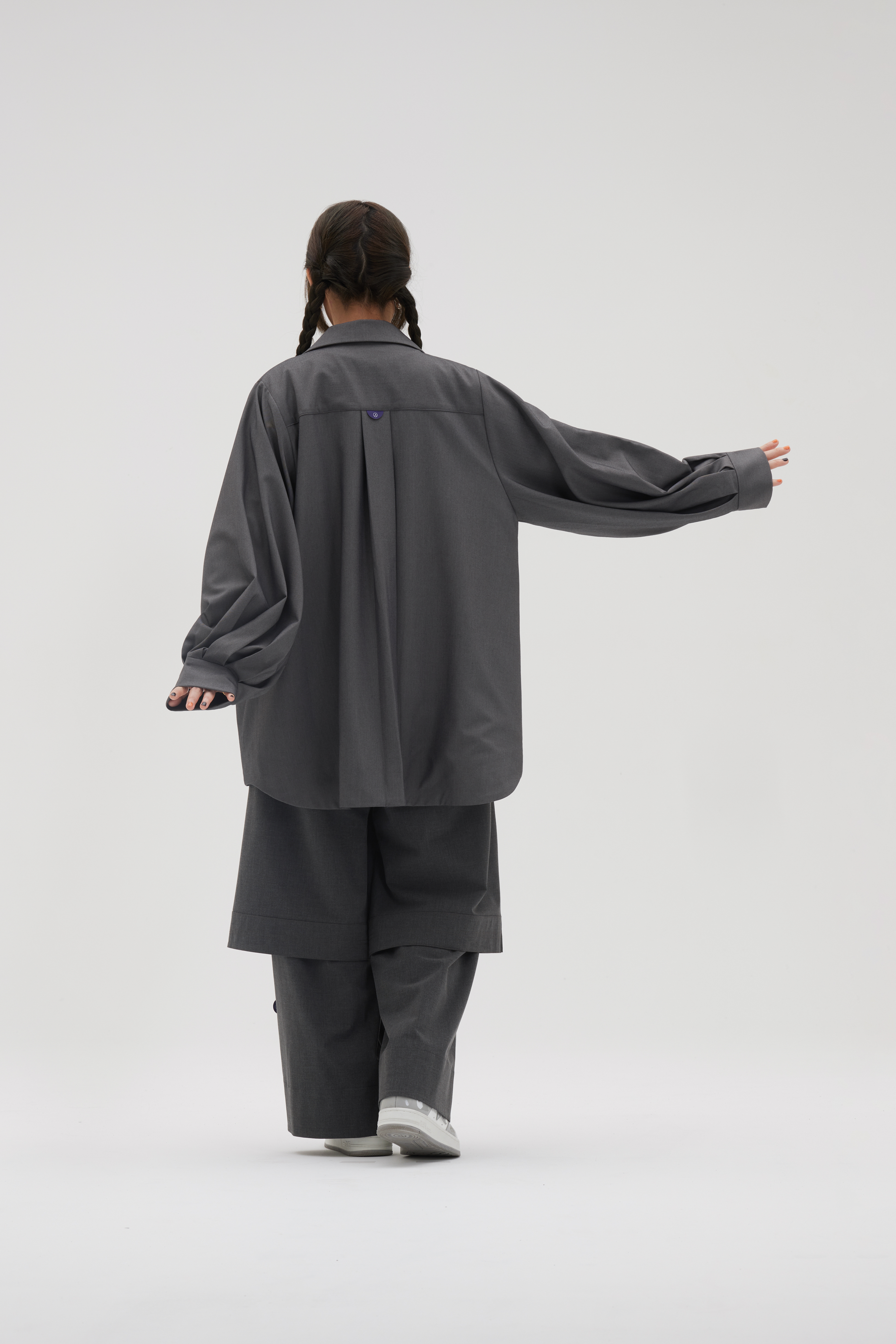 Balloon-Sleeved Jacket | Gray