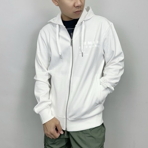 Armani Exchange AX 燙銀字母 連帽外套 棉外套