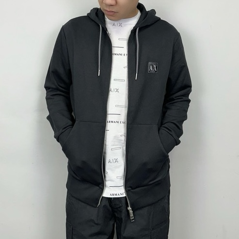 Armani Exchange AX 側邊方標 素面 連帽外套