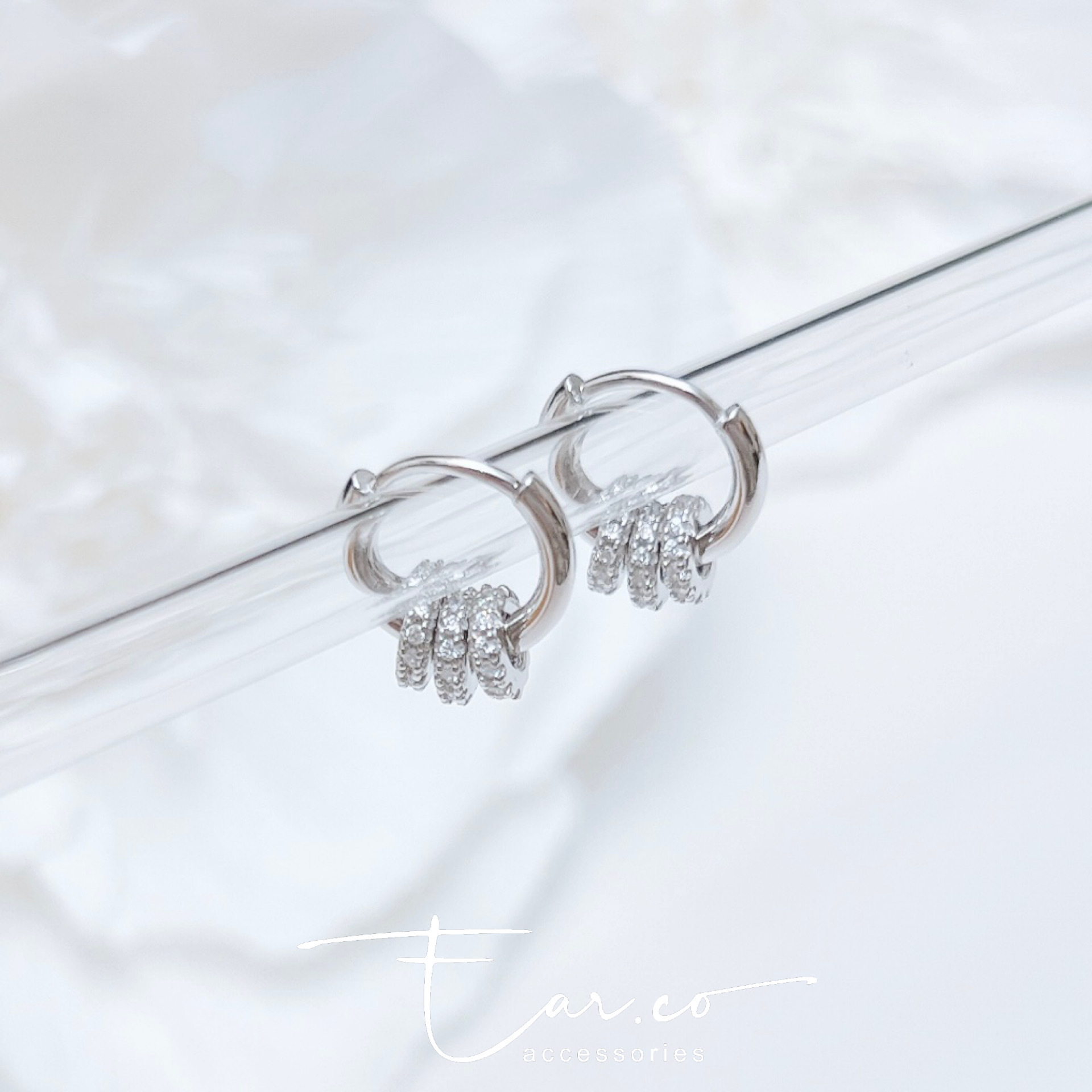 Triple Rings純銀小耳圈 [睡覺不用脫! ] #A956