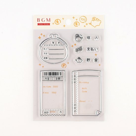 記帳  +Clear Stamp 透明印章組 ｜日本BGM