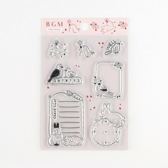 清單_森林動物  +Clear Stamp 透明印章組 ｜日本BGM