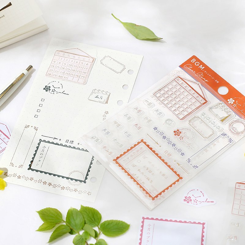 時間表  +Clear Stamp 透明印章組 ｜日本BGM