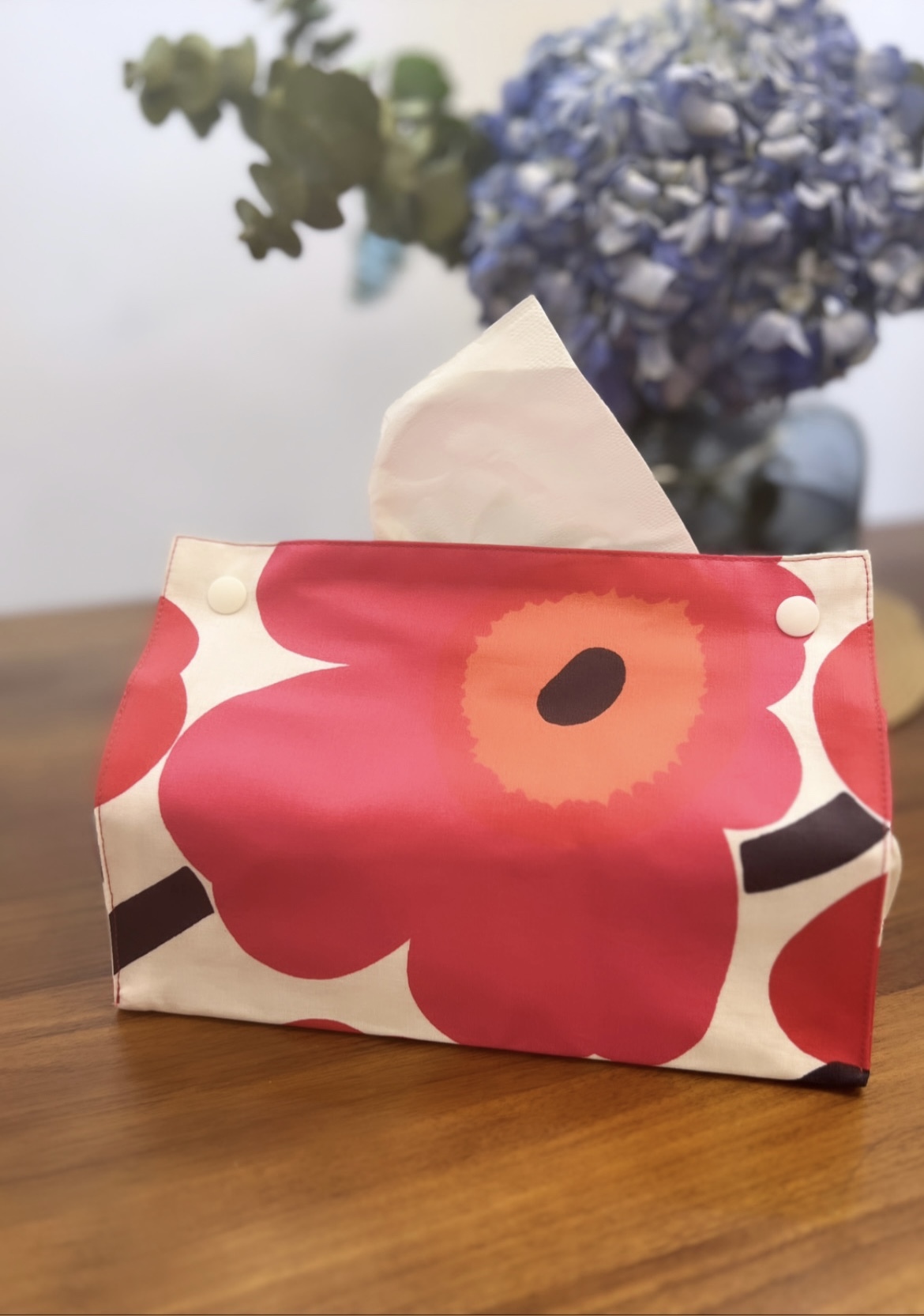 Tissue Box Cover| white red (waterproof)
