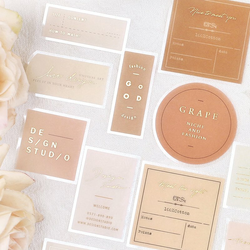 棉花_eau de parfum淡香水 45枚 箔押 和紙貼紙包｜日本 BGM