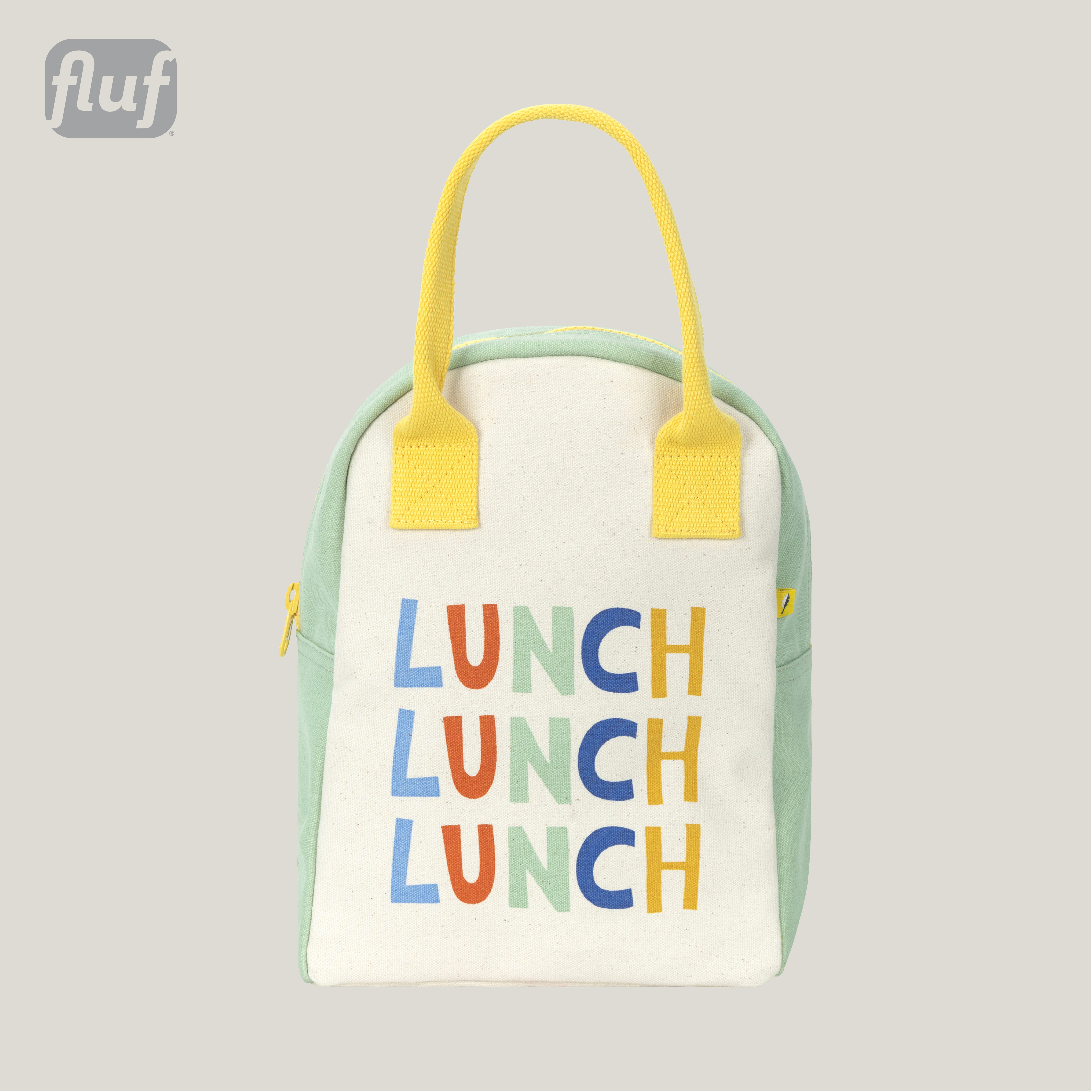 拉鍊隨手袋【午餐時光】-加拿大Fluf有機棉