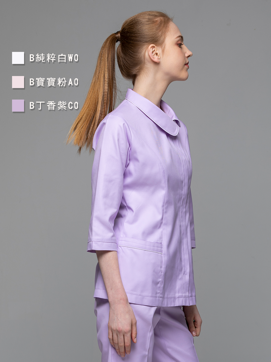 【整套販售】B208-C0 女護理套裝-B立挺布-丁香紫