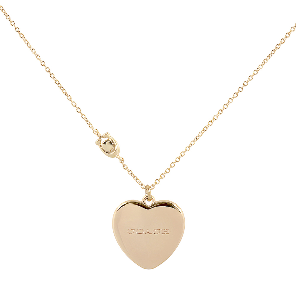 【COACH】Disney x Coach 反派圖案愛心綴飾項鍊(金色) CD814 GDRD