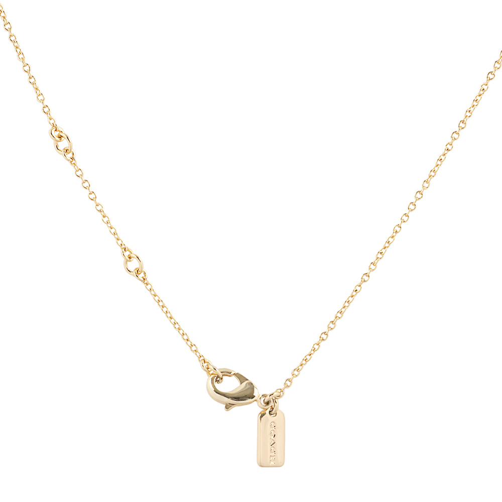 【COACH】Disney x Coach 反派圖案愛心綴飾項鍊(金色) CD814 GDRD