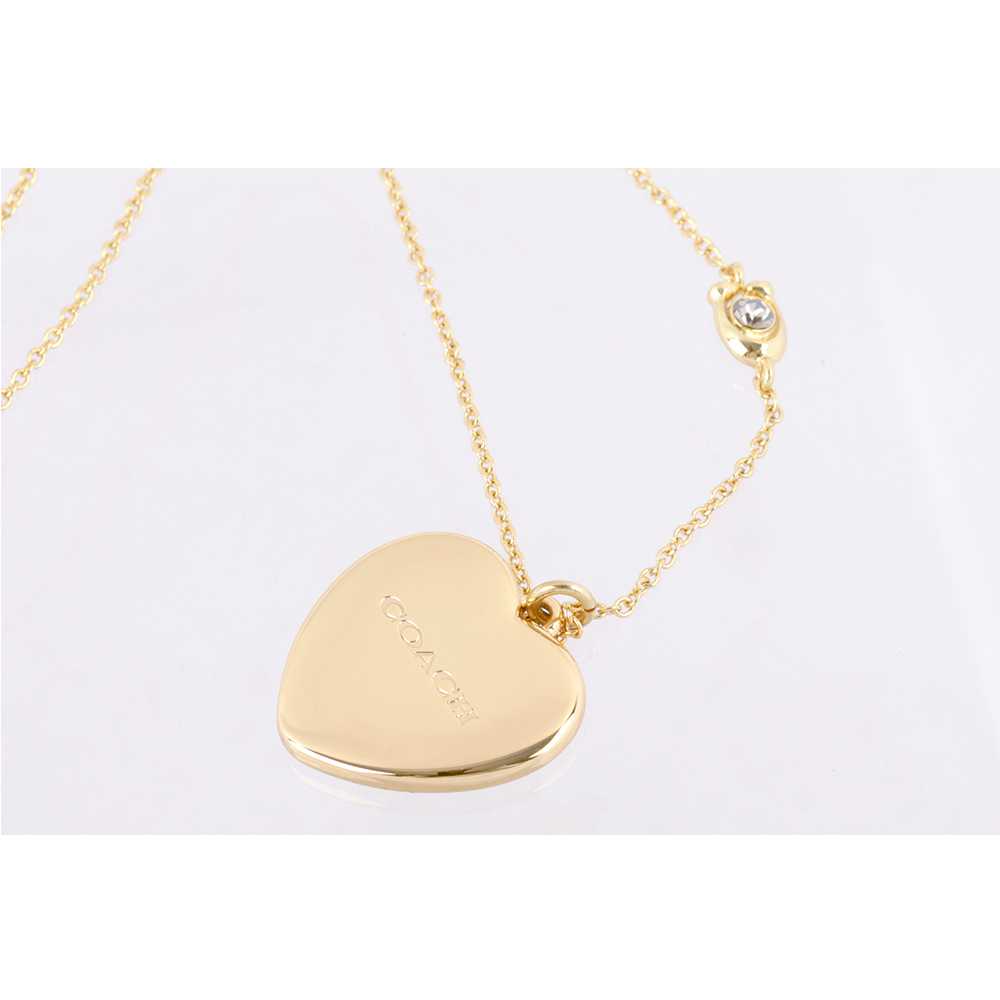 【COACH】Disney x Coach 反派圖案愛心綴飾項鍊(金色) CD814 GDRD