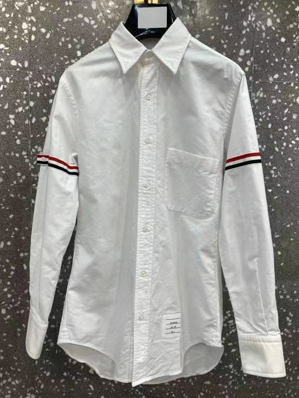 Thom Browne  白色牛津雙袖標襯衫 -T