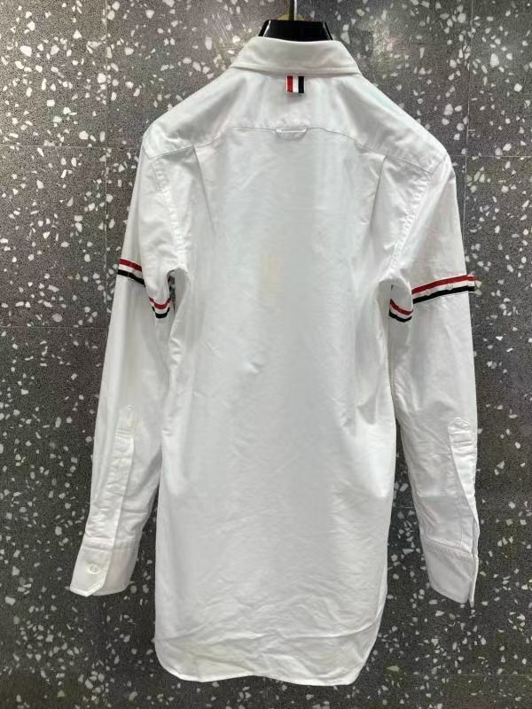 Thom Browne  白色牛津雙袖標襯衫 -T