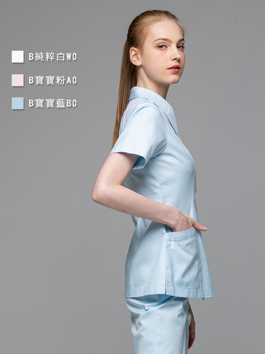 【整套販售】B211-B0 女護理套裝-B立挺布-寶寶藍