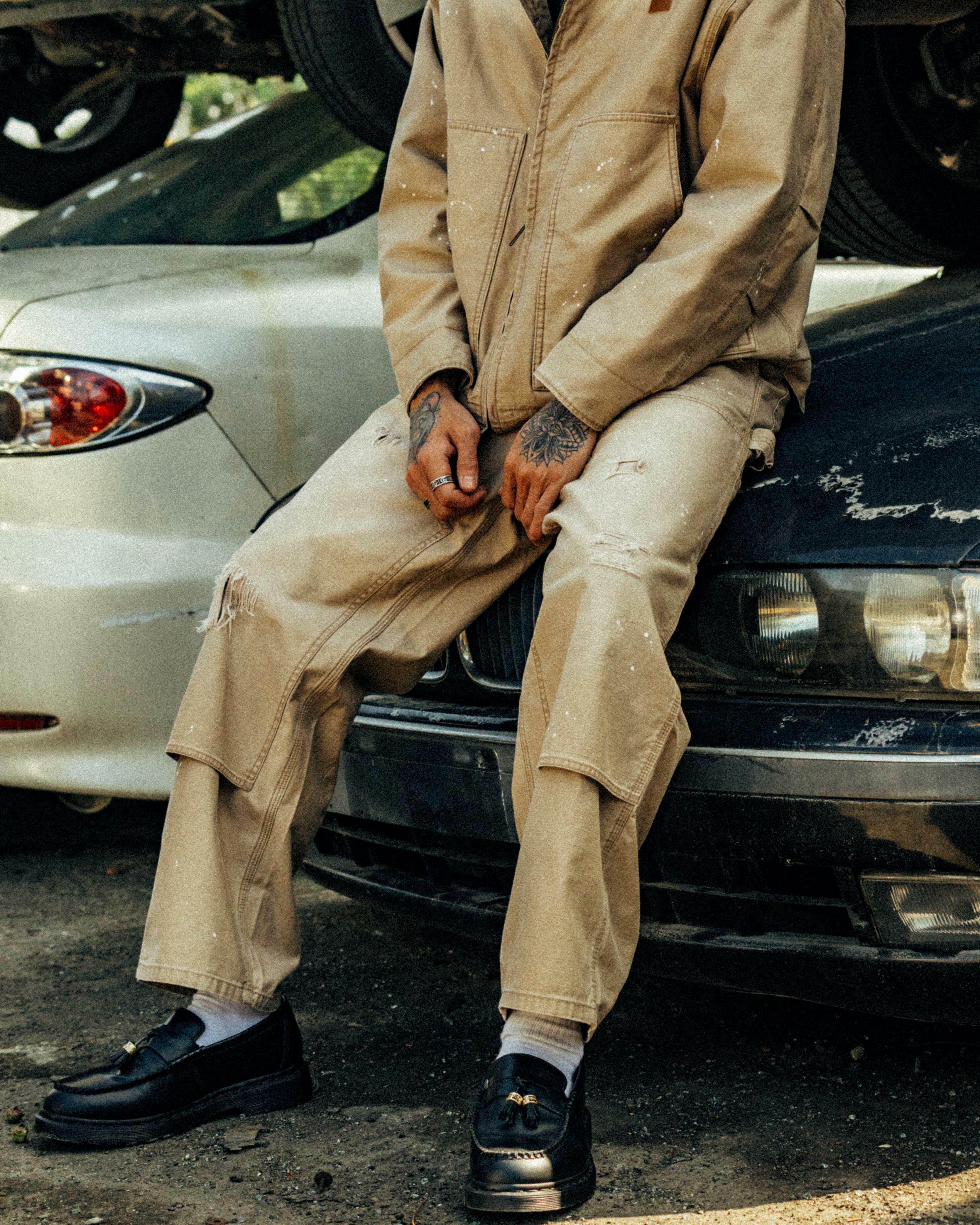 ORDINARY 潑漆做舊工作褲 2色