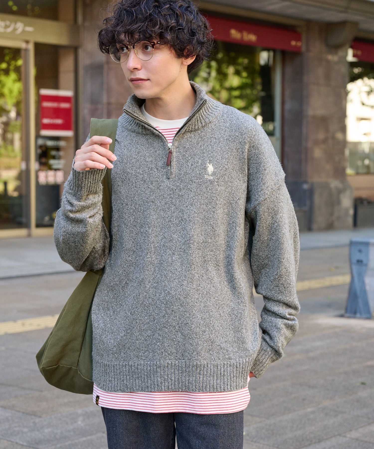 限時優惠．U.S. POLO ASSN. HALF-ZIP KNIT｜2色男女通用