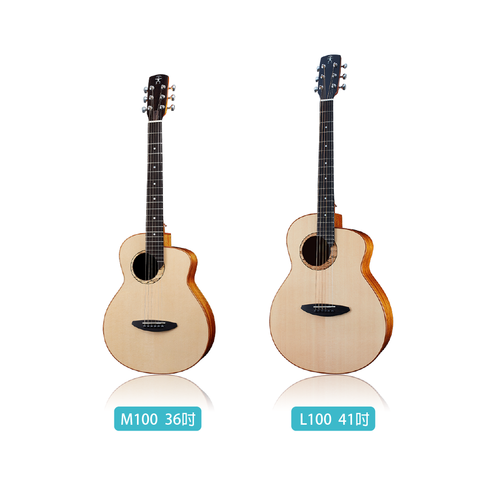 aNueNue aNueNue / 100原創系列 全單旅行木吉他/全單木吉他(西加雲杉木)(原聲款/插電款)(M100/L100/M100E/L100E) 彩虹人官方認證 第 2 張圖片｜三峽吉他 / Bass