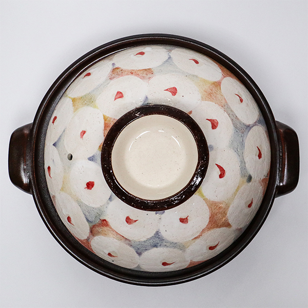 【萬古燒】山茶花 8號深陶鍋