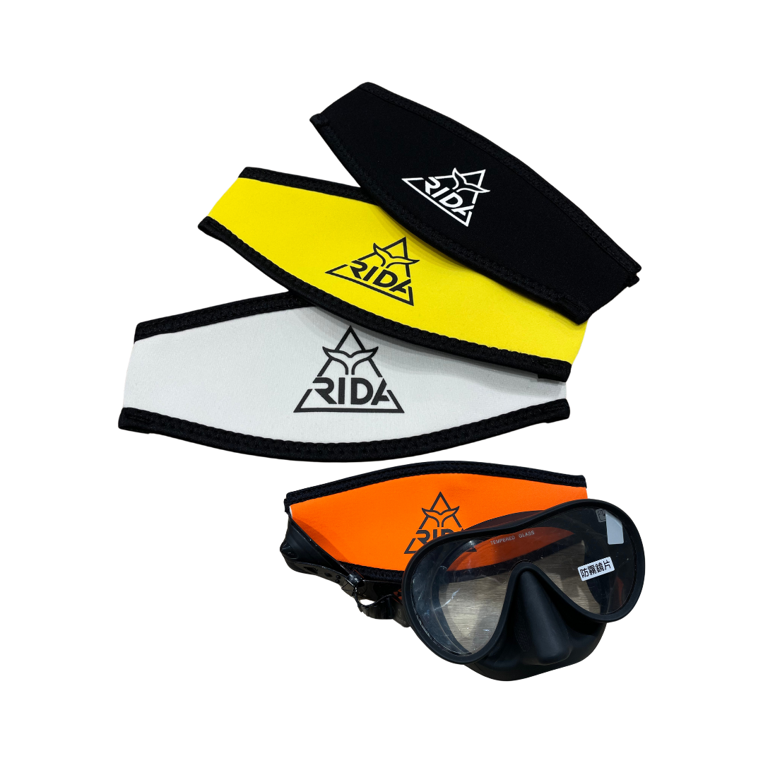 RIDA 魔鬼氈 護髮帶 面鏡帶 舒適-黑邊logo款