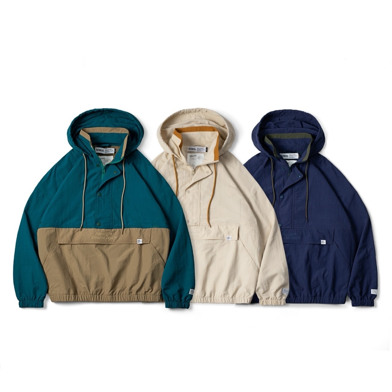 Filter017 尼龍防潑復古運動連帽罩衫