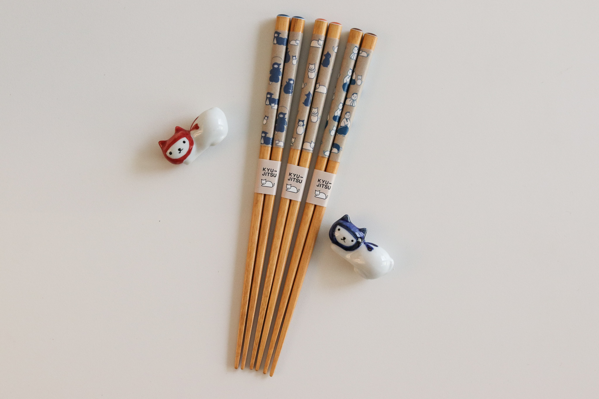 KYU-JITSU 貓咪印花 木筷