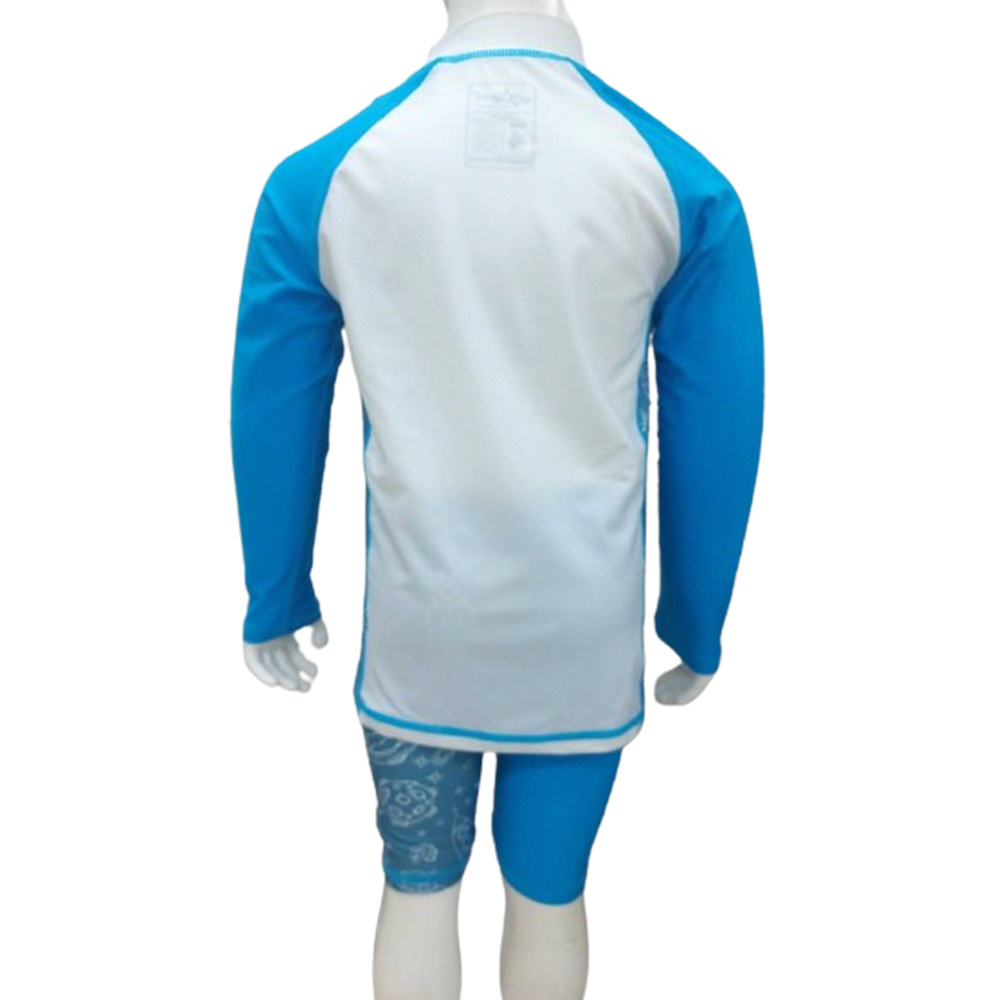 Aquasport 藍色星際兒童游泳防晒長袖套裝