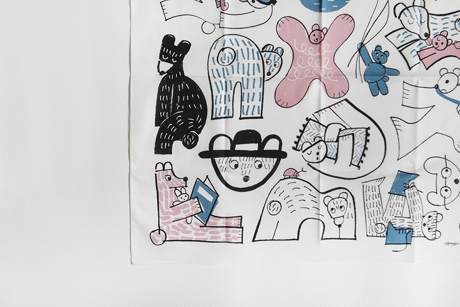 dieci-yamyam KUMA 手帕 / 粉紅