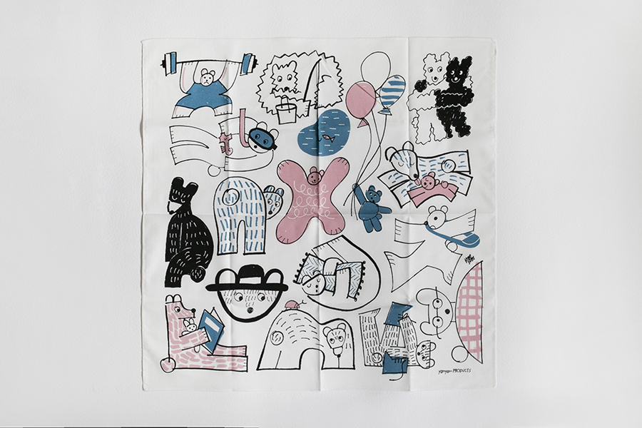 dieci-yamyam KUMA 手帕 / 粉紅