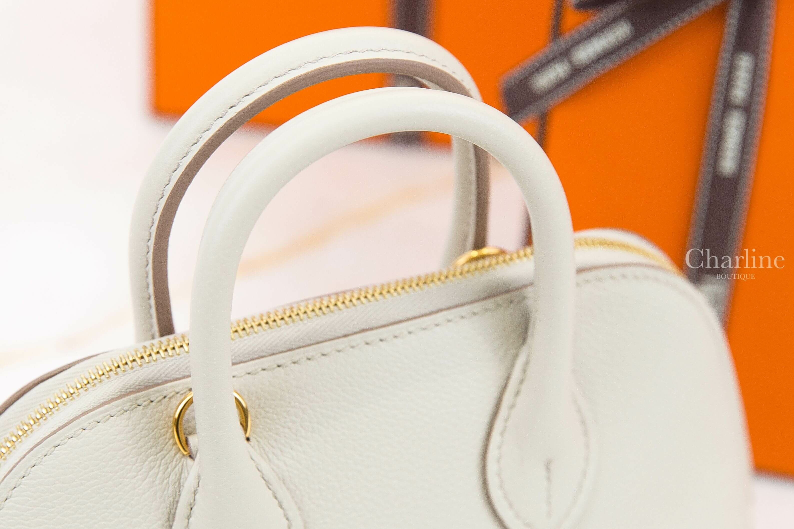 Hermès Bolide 1923 Mini 8L Beton Evercolor 冰川灰金釦迷你手提肩背包