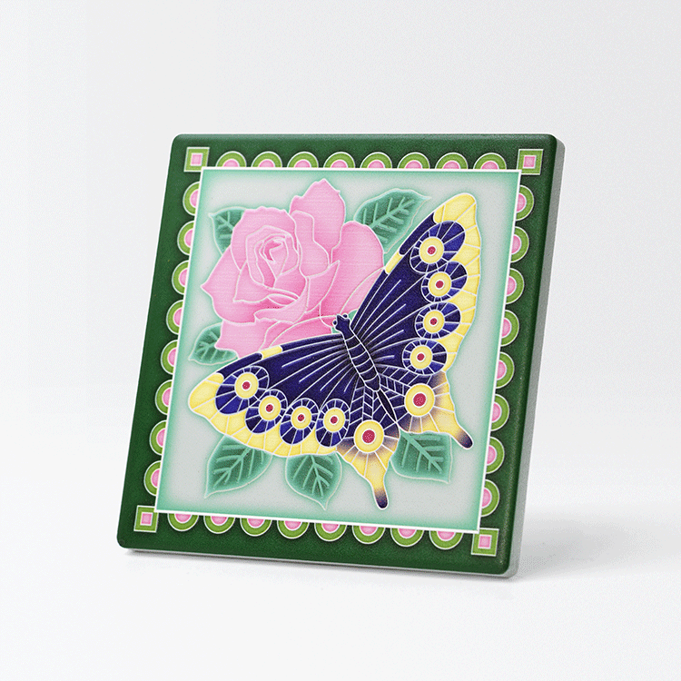 臺灣花磚立體吸水杯墊｜花若盛開