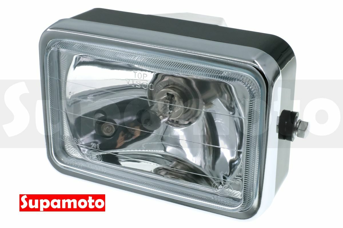 -Supamoto- D628 復古 方大燈 清玻璃 通用 改裝 方形 方型 CB350 日式 chopper brat