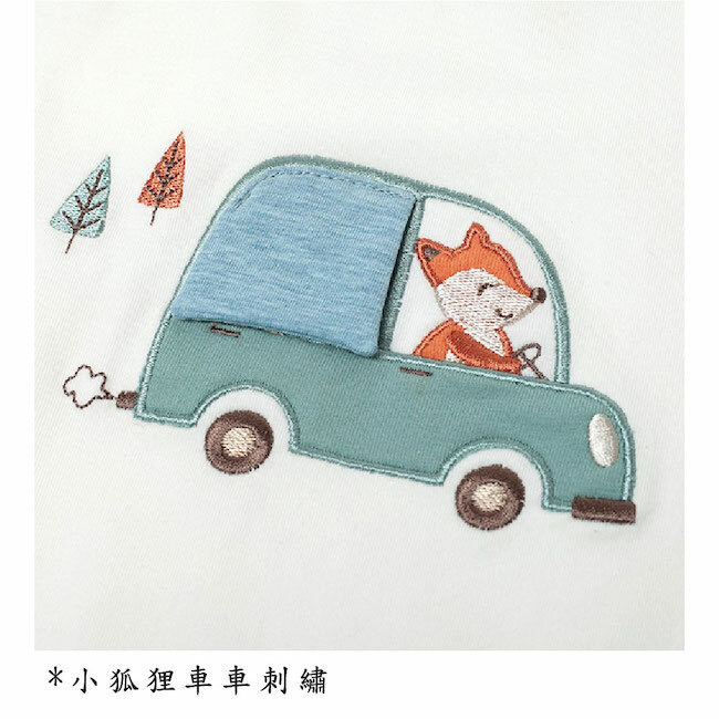 PIPPY小汽車貼布繡T恤 白