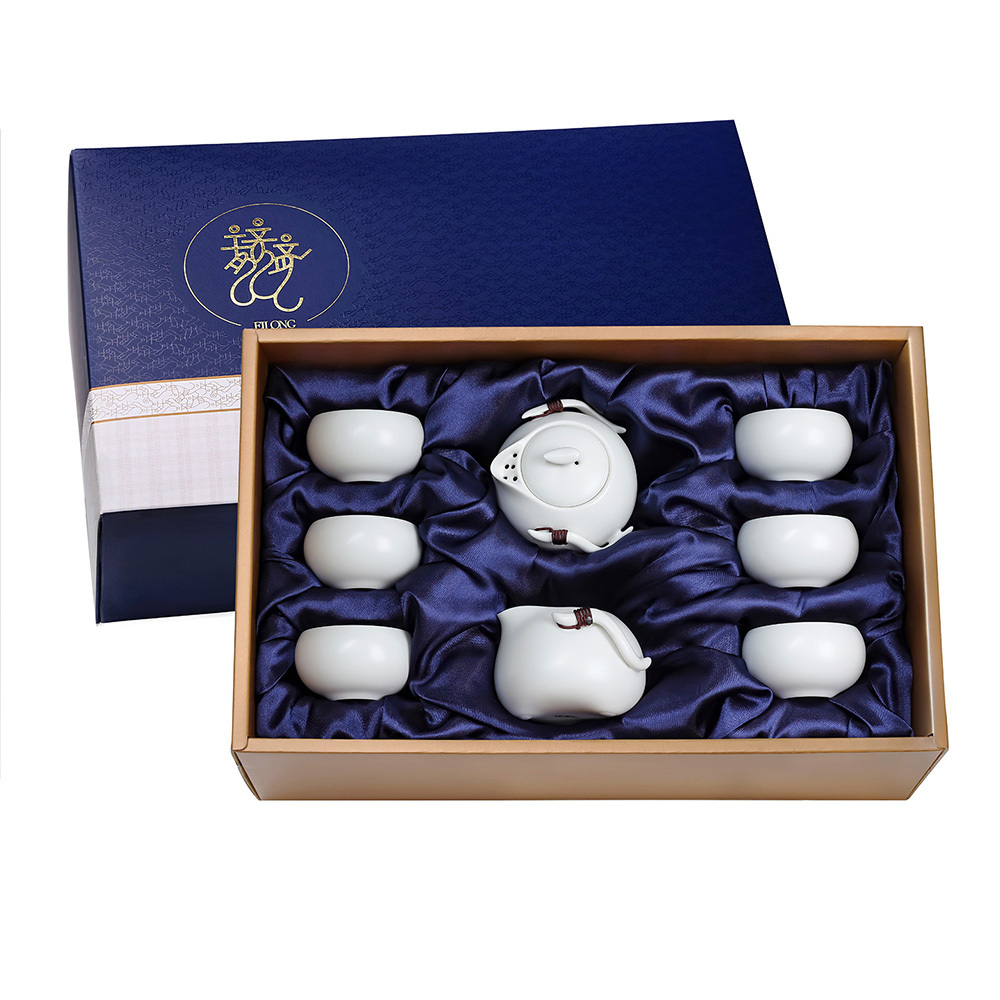 定窯巧雲(壺+海+6杯)8入禮盒