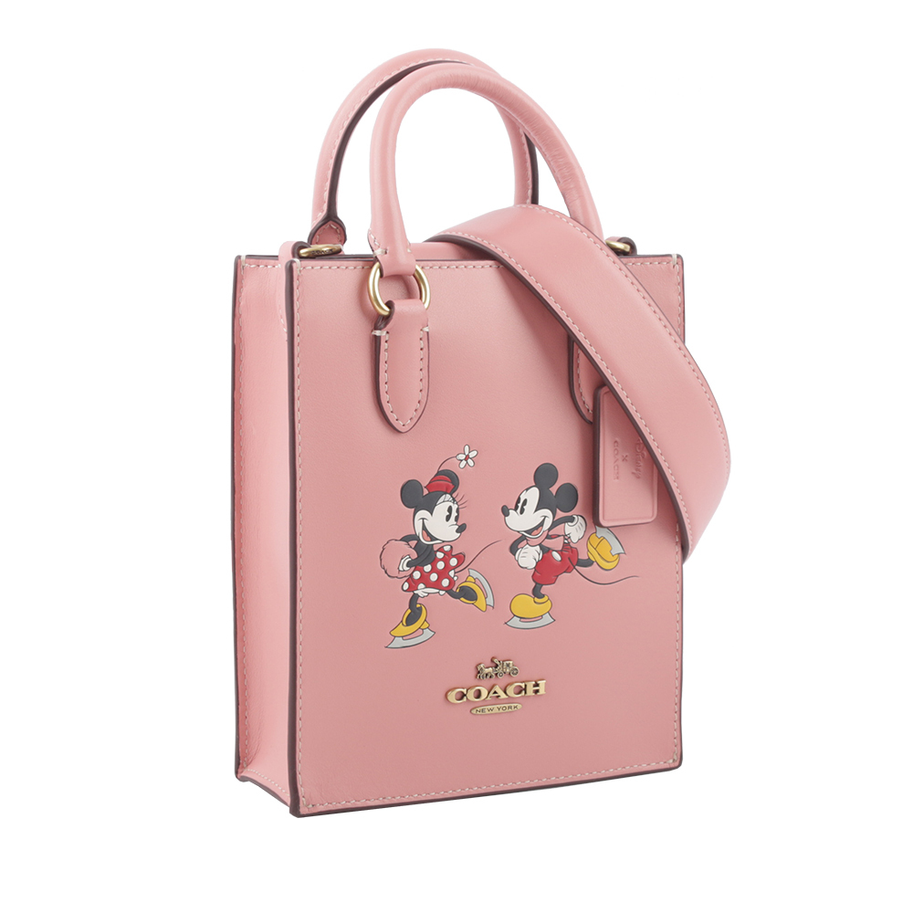 【COACH】Disney X Coach 米奇米妮溜冰圖案迷你二用琴譜包