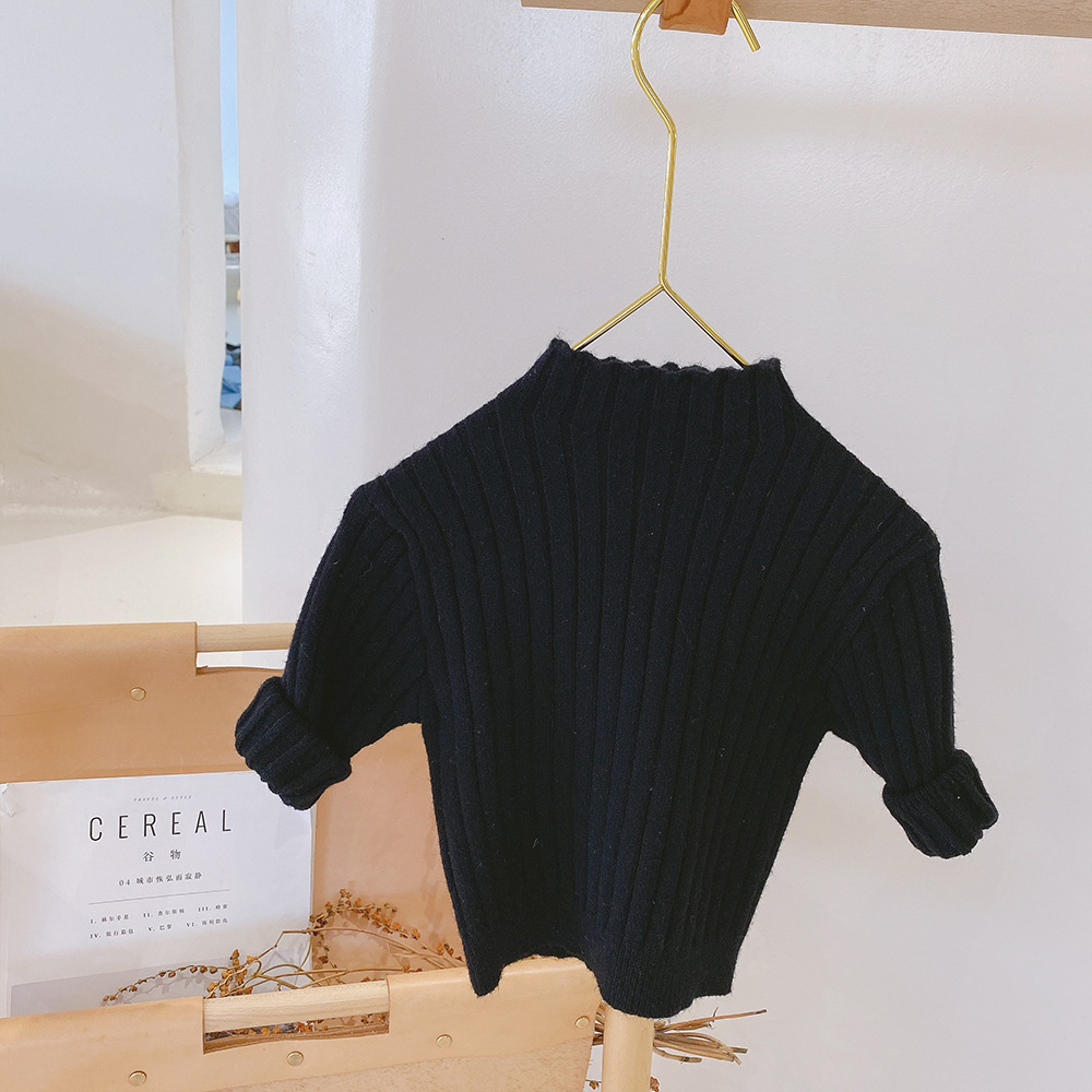 【限量】荷葉邊毛衣-秋冬針織內搭上衣(73-130)