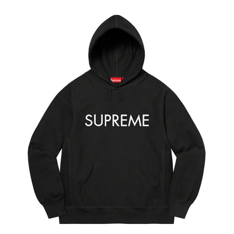 SUPREME CAPITAL HOODED SWEATSHIRT BLACK SUP-437 [台灣現貨]