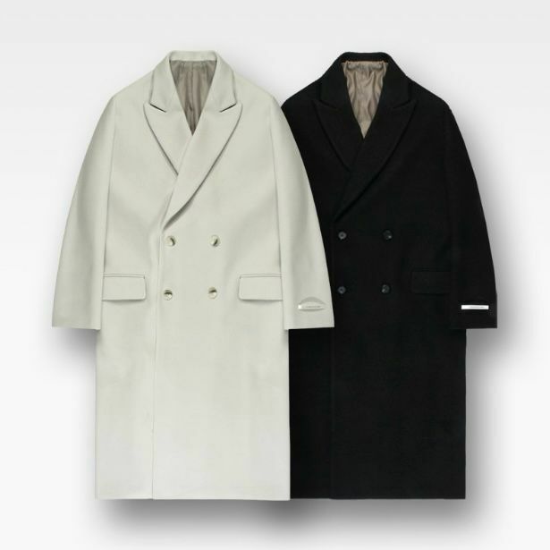 淨色孖襟長褸 D.B.Y.M-030JK