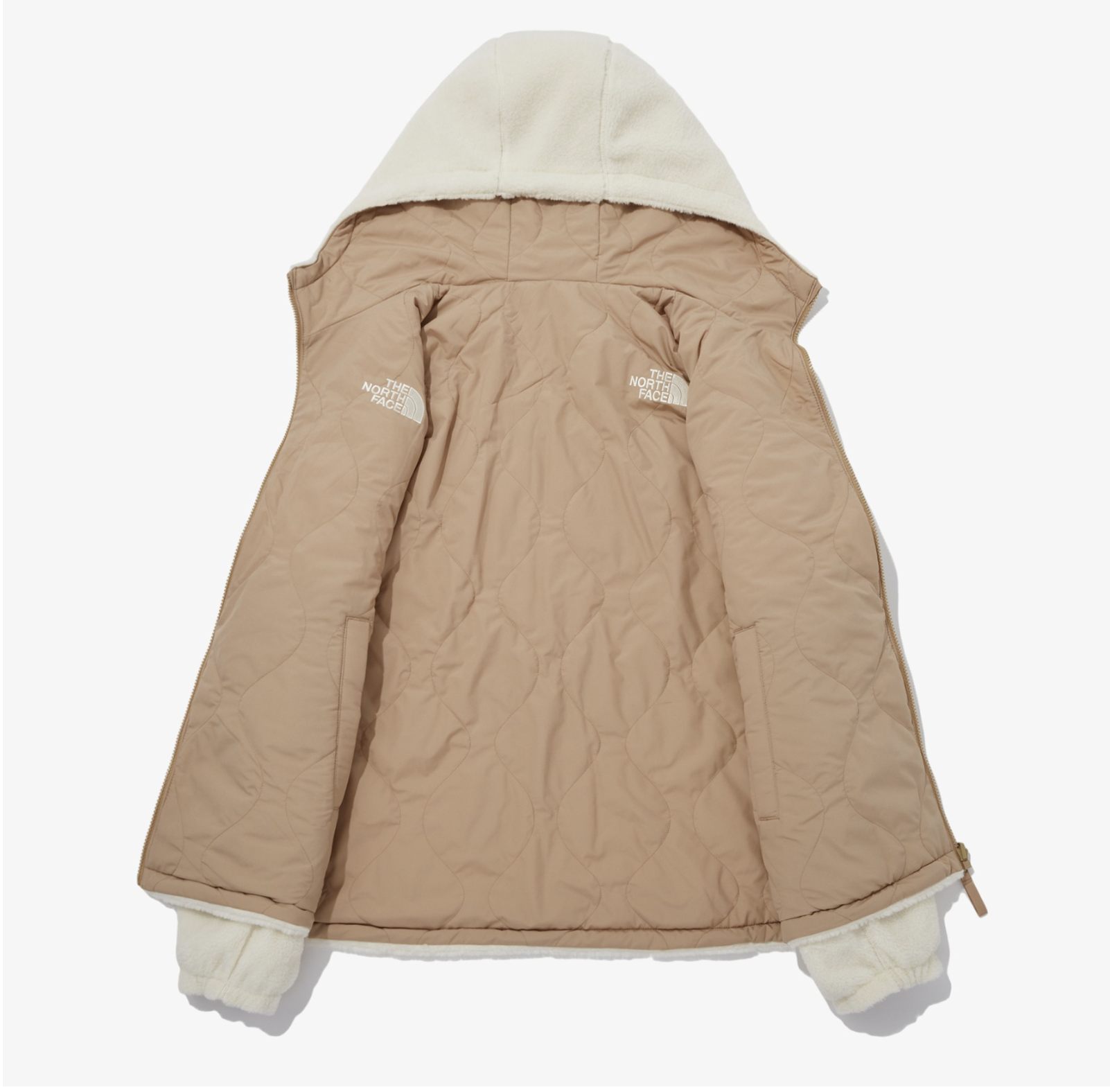 韓國The North Face RIMO RVS FLEECE HOODIE LIGHT_BEIGE