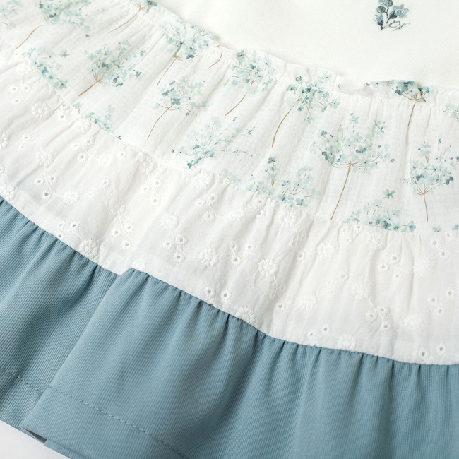 拼接蛋糕裙上衣 綠