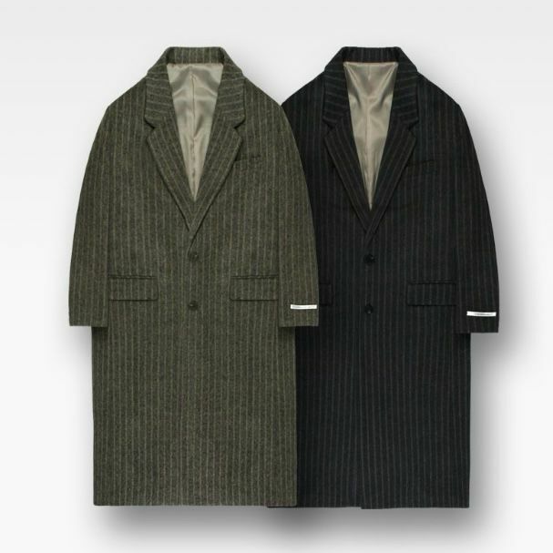 暗直紋西裝長褸 D.B.Y.M-032JK