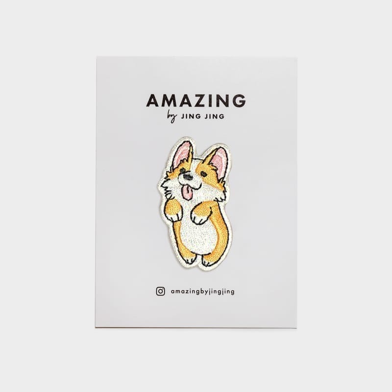 Amazing by Jing Jing｜刺繡貼紙-CORGI